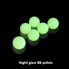 Night glow BB pellets