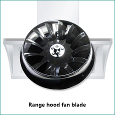 Range hood fan blade